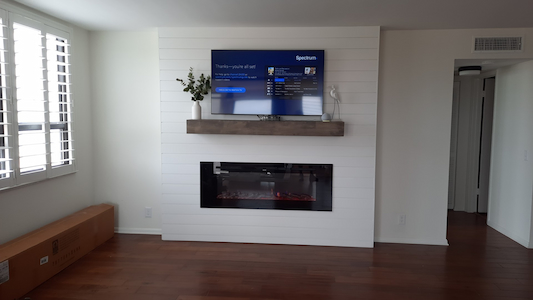 Fireplace after remodel