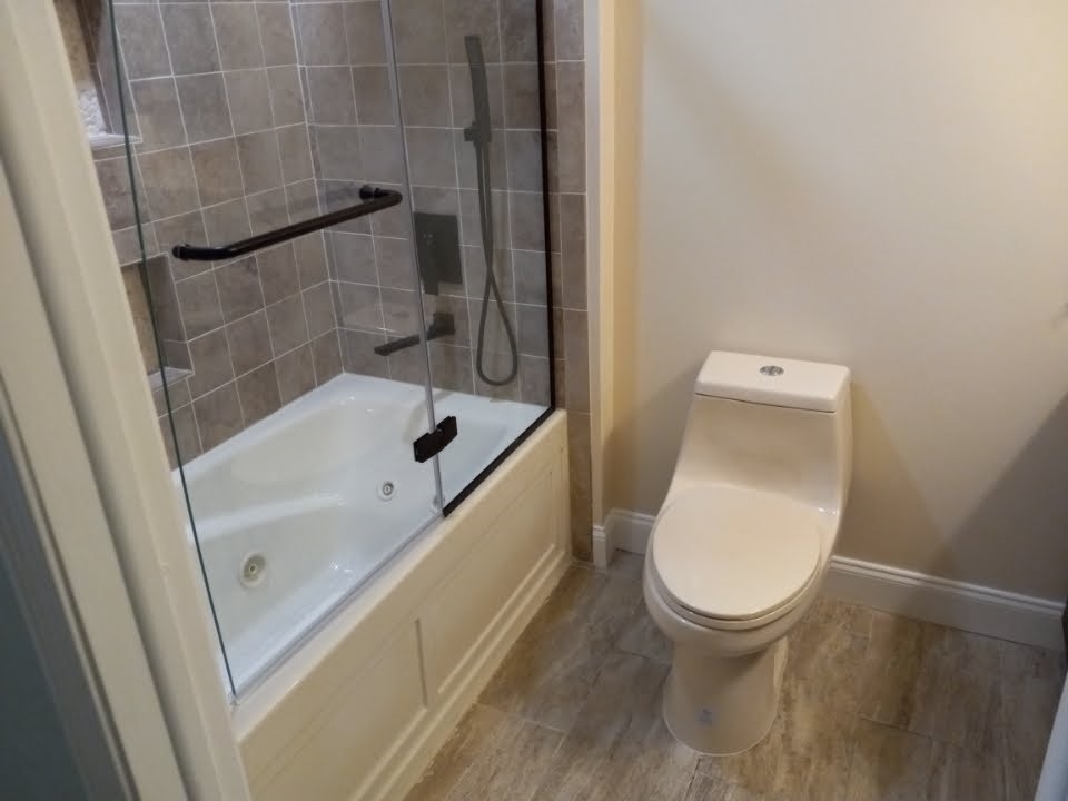 bathroom toilet and shower remodel